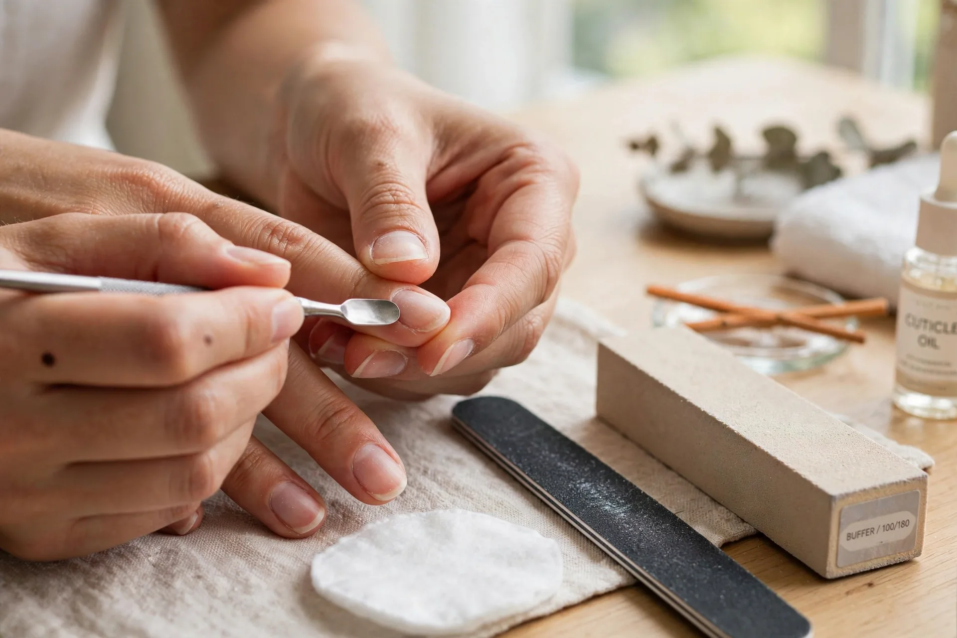 Nail prep tools and supplies for Gel-X nail extensions at home