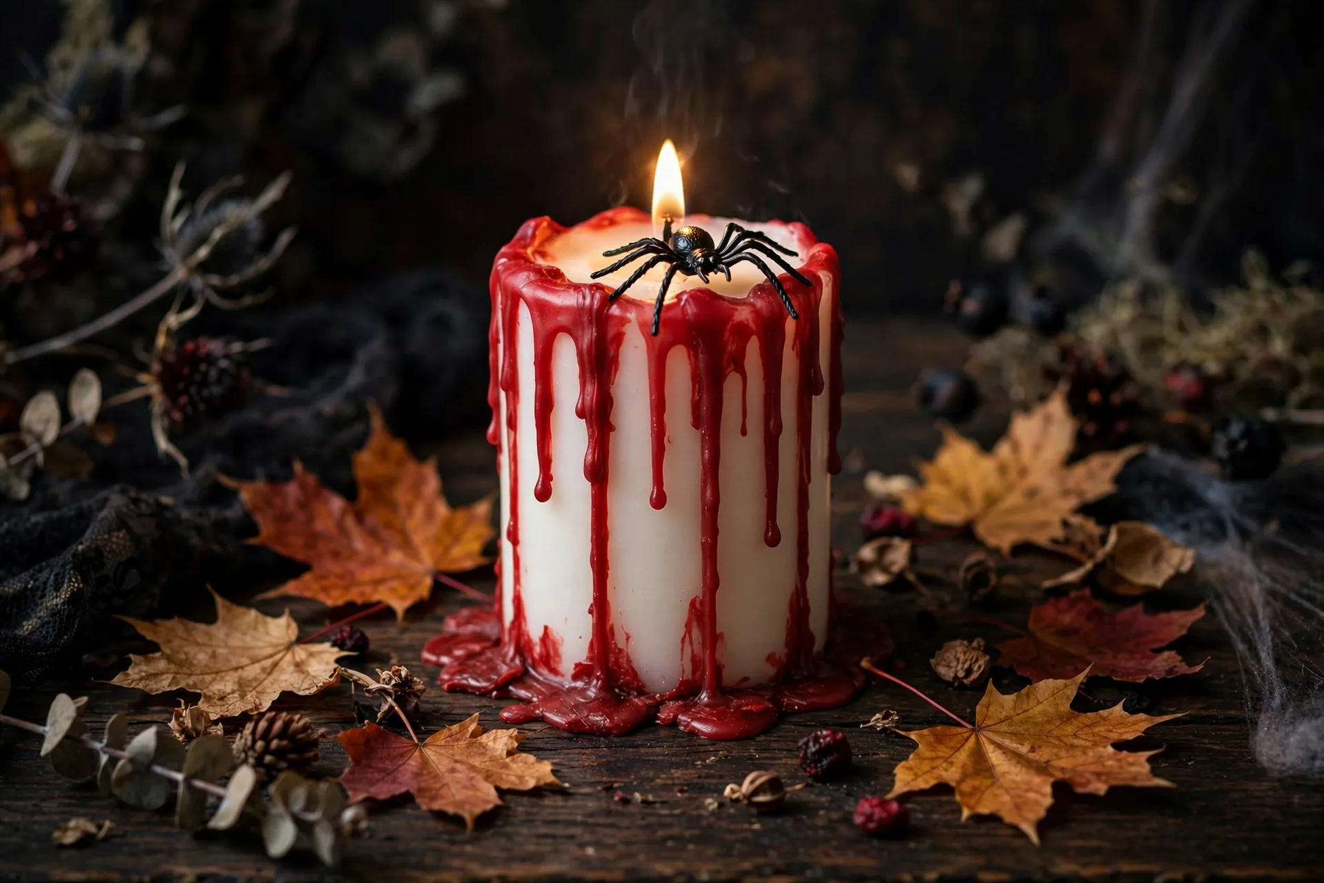 Bloody drip Halloween candle