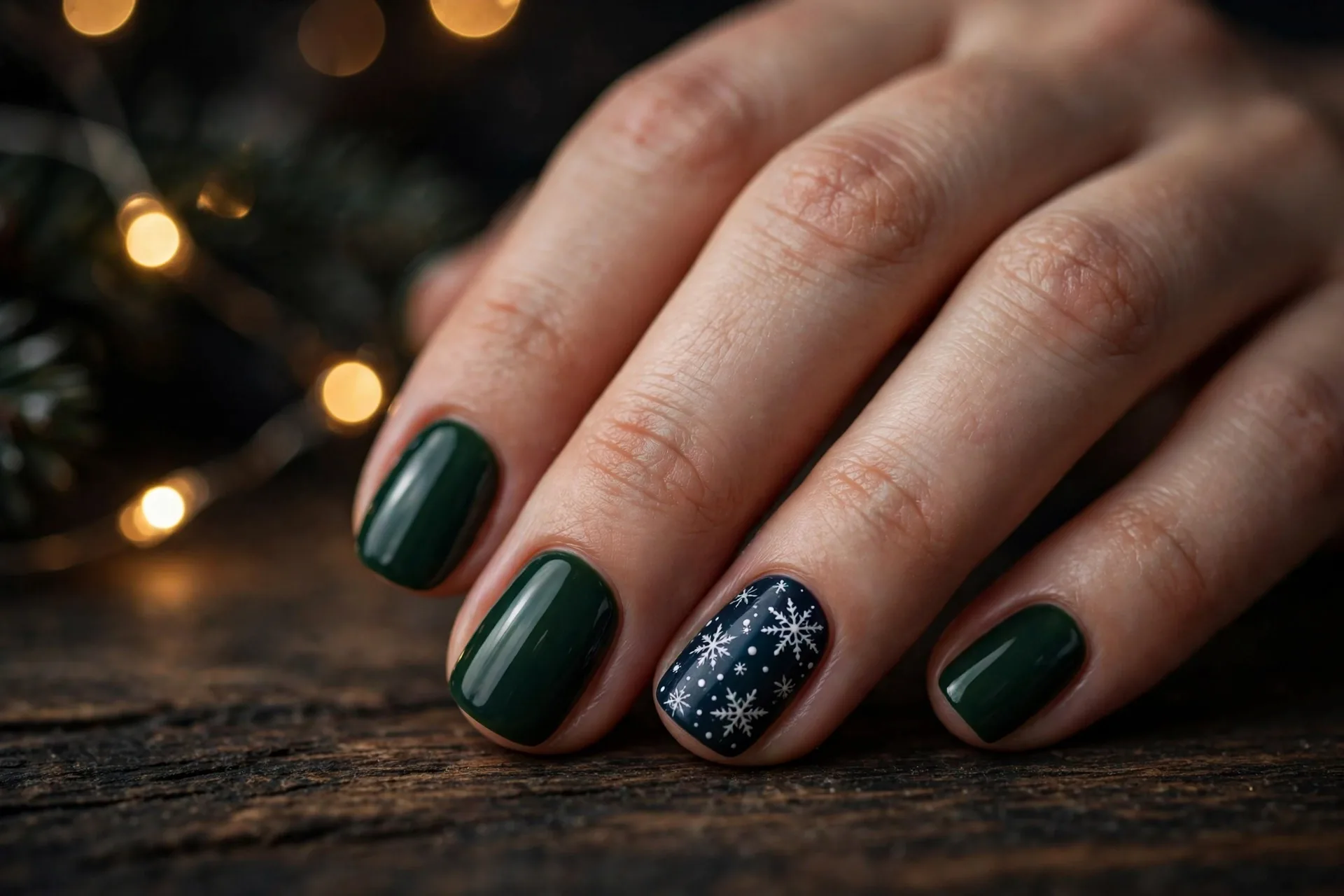 Christmas nail art ideas with red and gold festive designs