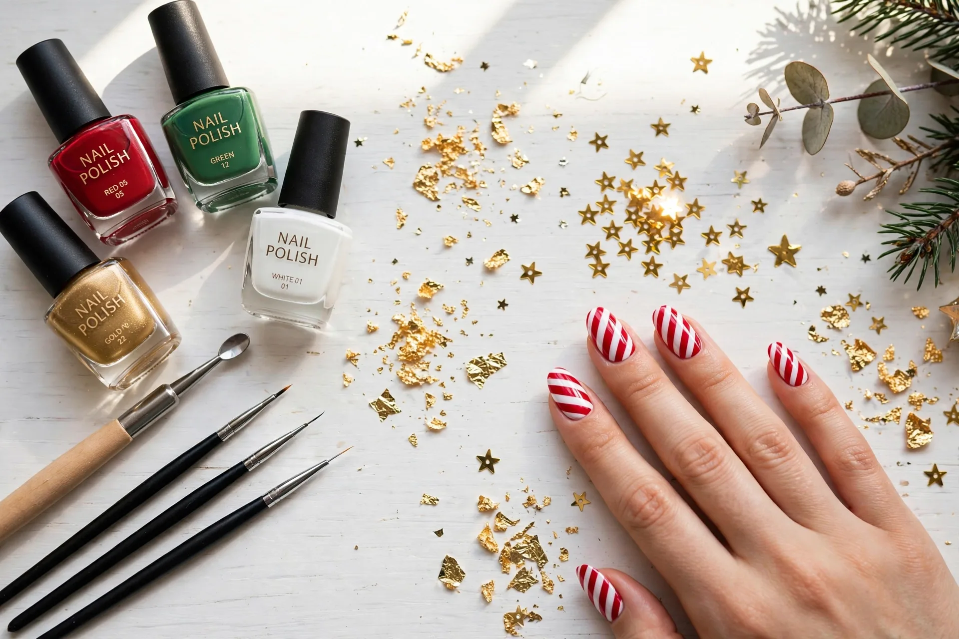 Festive Christmas nail art designs with holiday details
