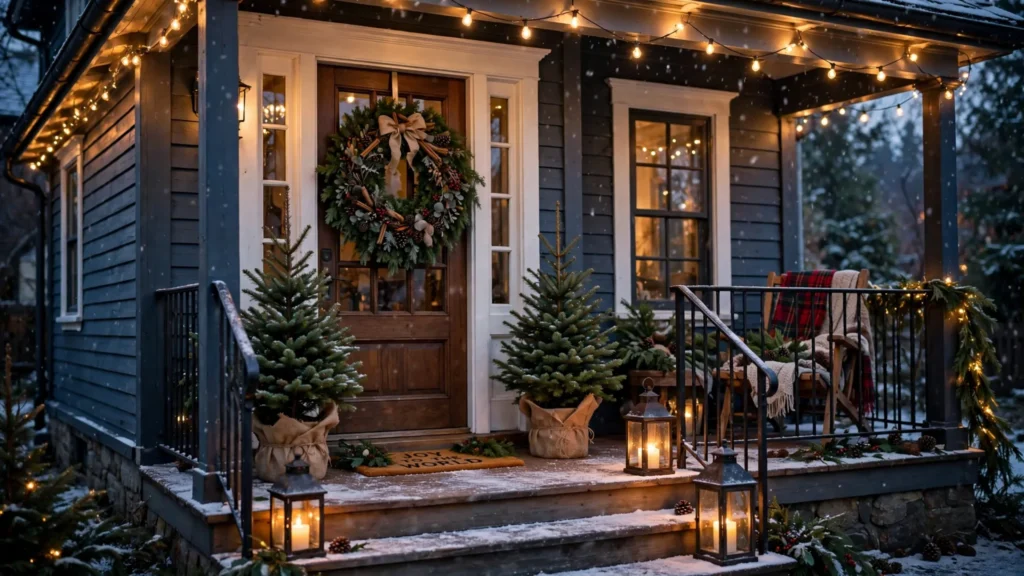 13 Christmas Porch Decor Ideas for a Warm, Welcoming Entryway