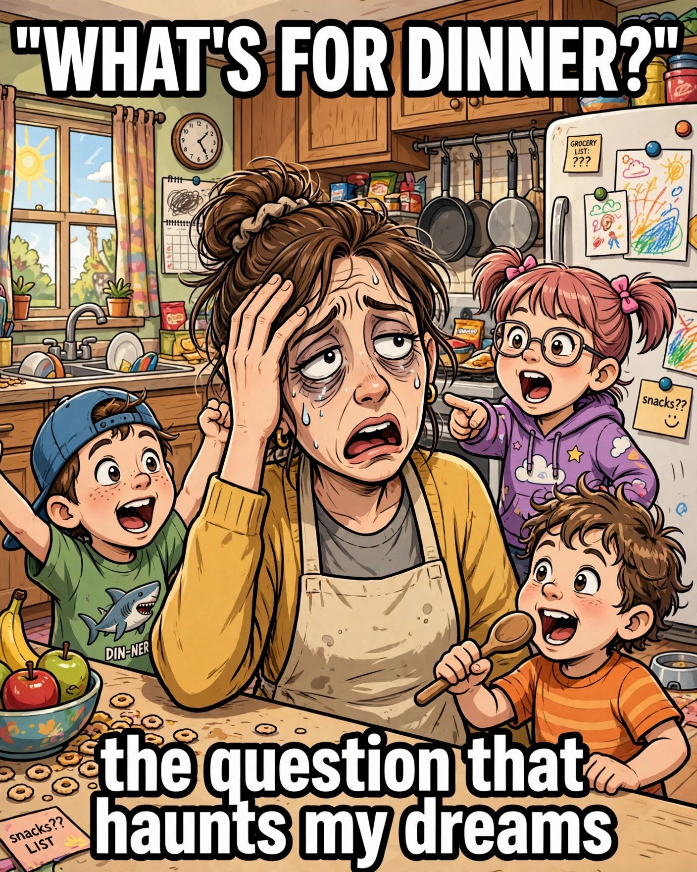 Kids asking what's for dinner meme