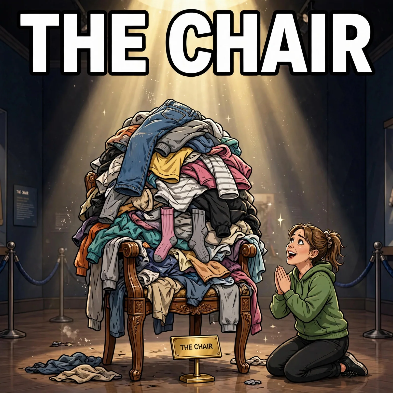 Chair full of clothes meme
