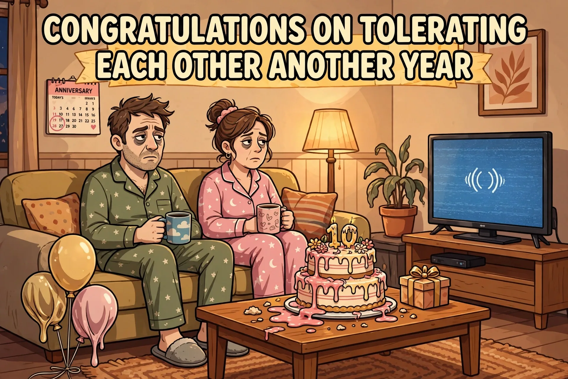 Funny anniversary memes for couples — relatable married life moment