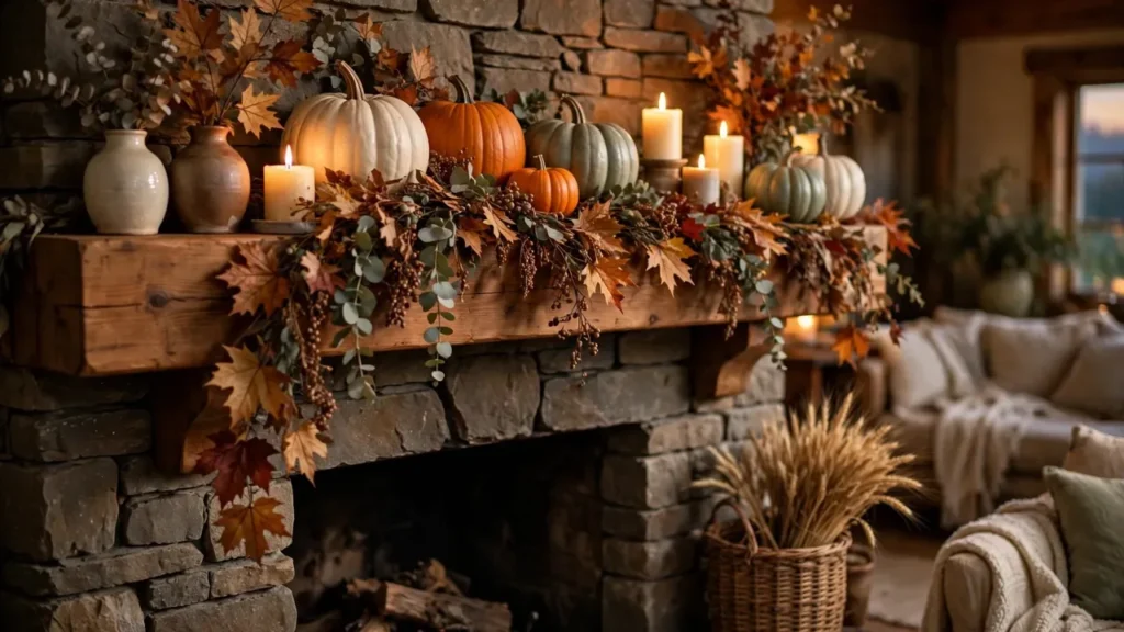 15 Fall Mantle Decor Ideas for a Warm, Cozy Autumn Fireplace