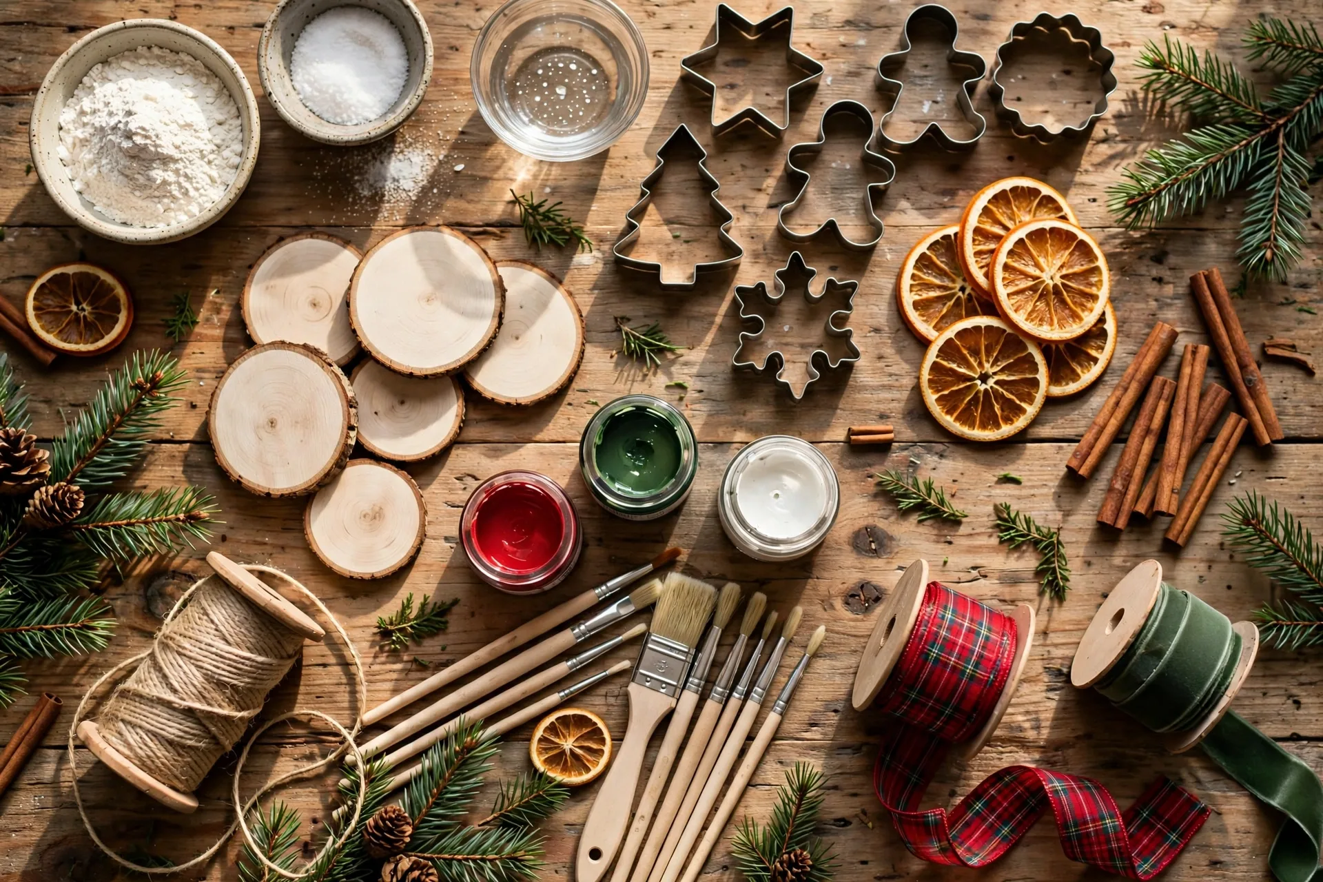 Basic supply kit for handmade Christmas ornaments